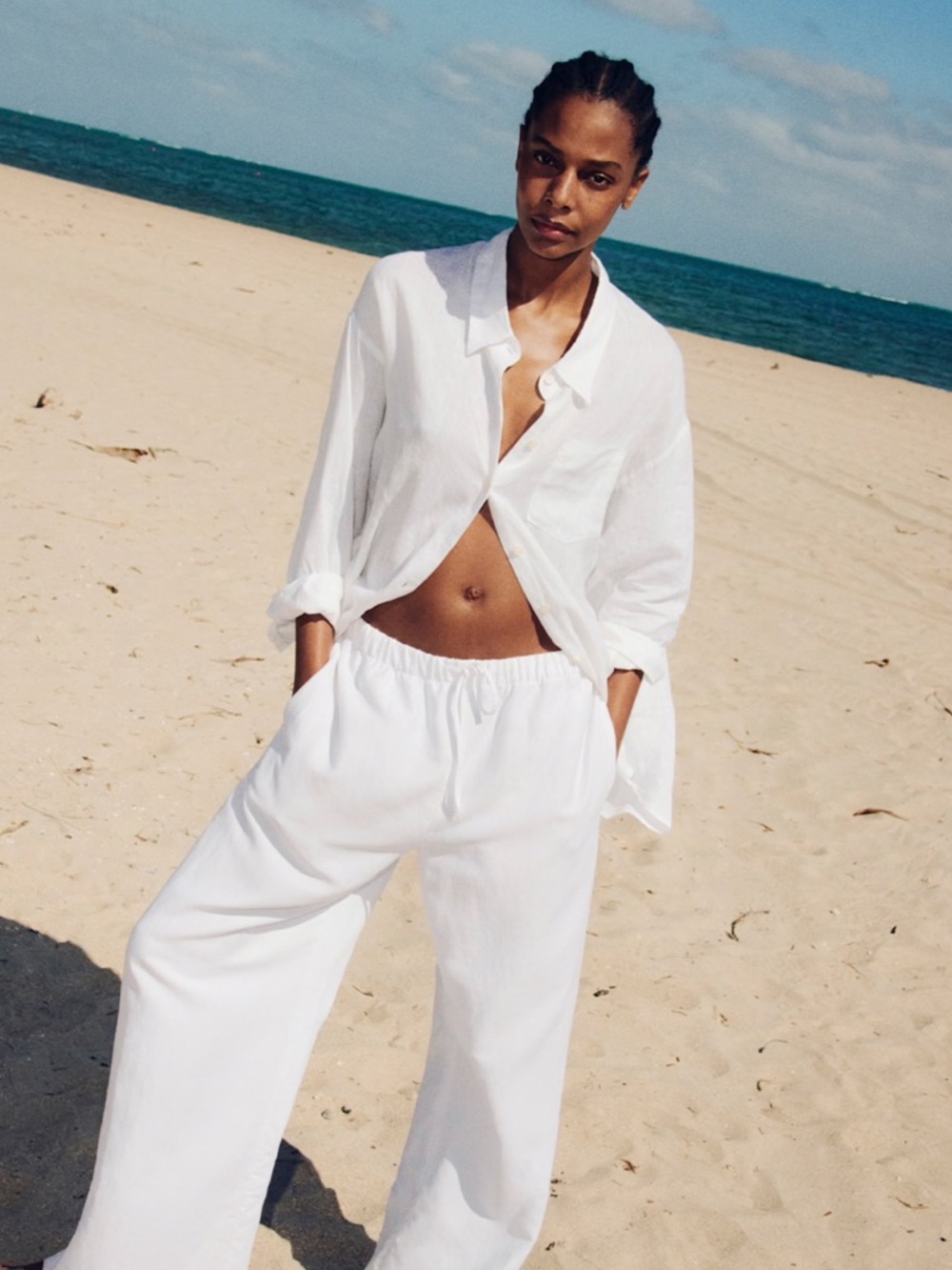 Aritzia Wilfred Button-Down Linen Shirt